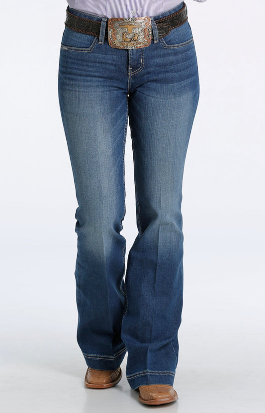 CINCH LYNDEN MEDIUM STONE MODERATE RISE SLIM FIT TROUSER