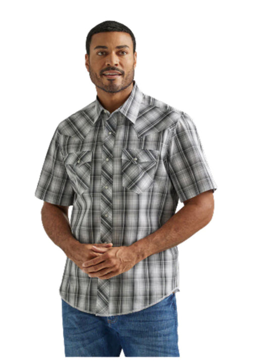 WRANGLER MENS SNAP SHORT SLEEVE