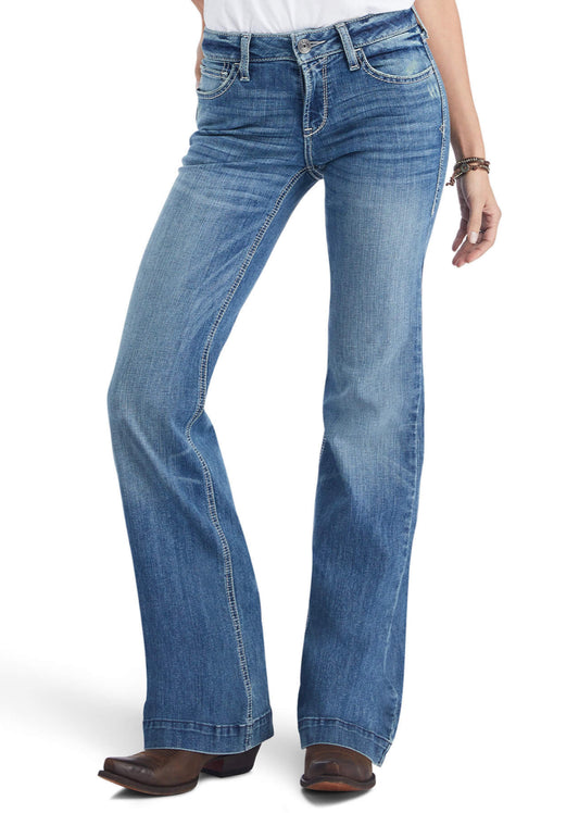 ARIAT WOMENS TROUSER PERFECT RISE CHELSEY WIDE LEG JEAN IN ALABAMA