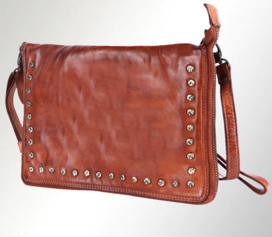 SPAGHETTI WESTERN ZIP UP PURSE WITH STUDS