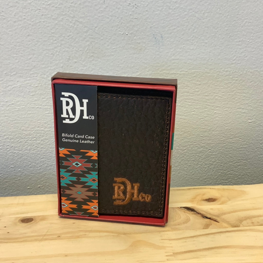 RED DIRT HAT CO MENS BIFOLD WALLET BISON GRAIN LEATHER