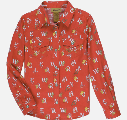 WRANGLER GIRLS PEARL SNAP