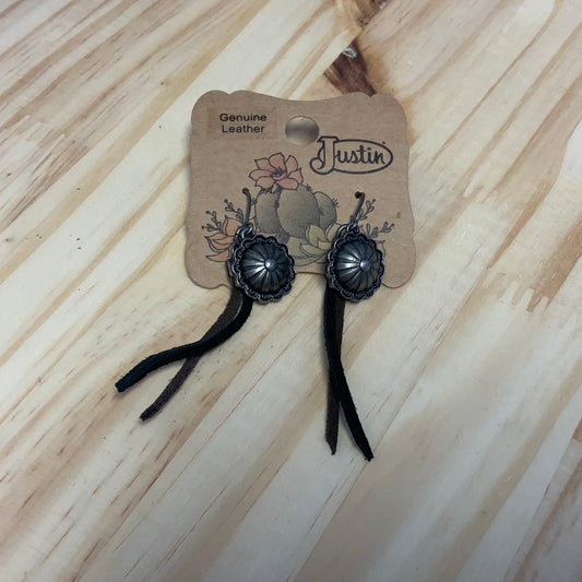 JUSTIN CONCHO W/ SUEDE ACCENTS EARRINGS