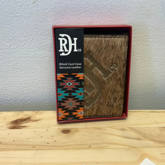 RED DIRT HAT CO BIFOLD CARD CASE NATURAL BRINDLE