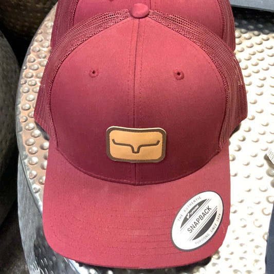 KIMES RANCH SNAP SHOT TRUCKER BURGUNDY CAP