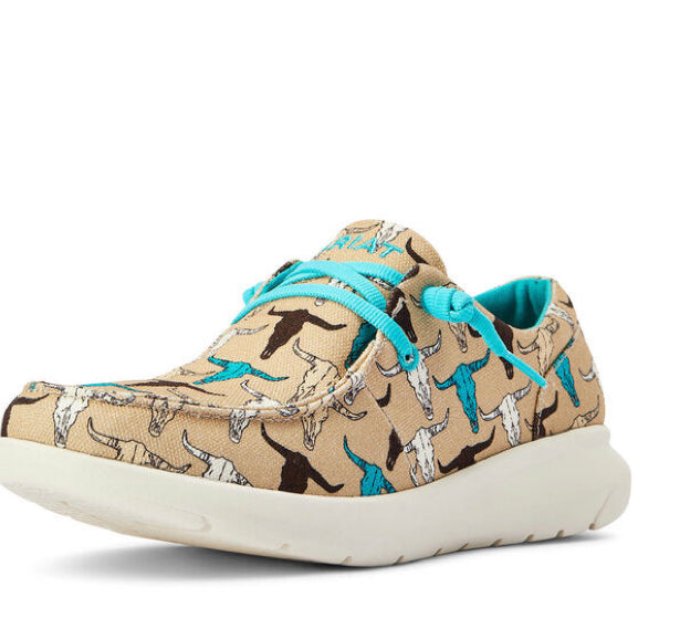 ARIAT WOMENS HILO MULTI STEERHEAD PRINT